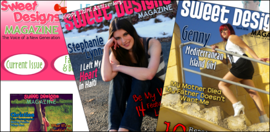 Sweet Designs Magazine: Portfolio Sample Website Design Sample